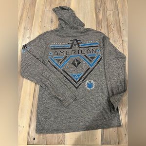 Boys size large American fighter hoodie